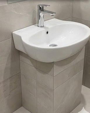 Gotowa umywalka po montażu